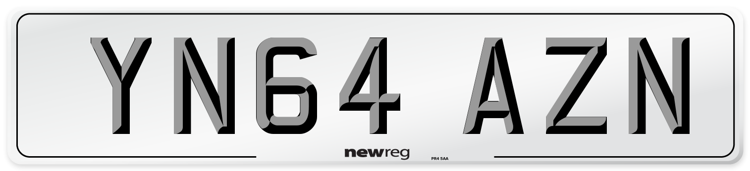YN64 AZN Number Plate from New Reg